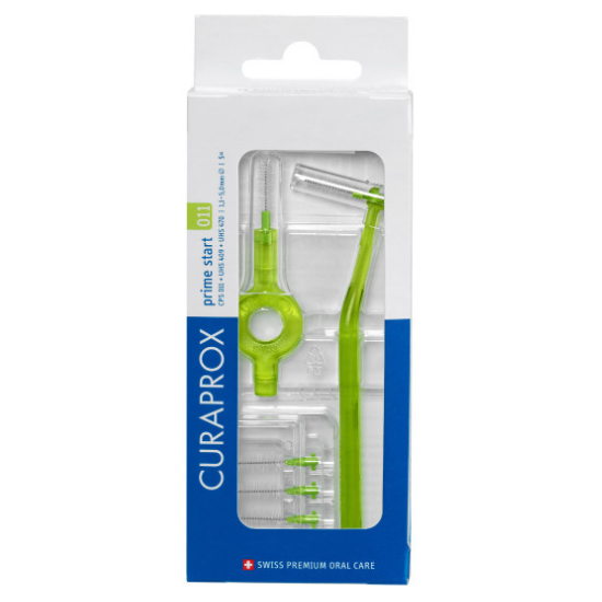 Curaprox Prime Start 011 met houders Lime groen