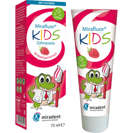 Miradent Mirafluor Kids Tandpasta Framboos 0-6jr
